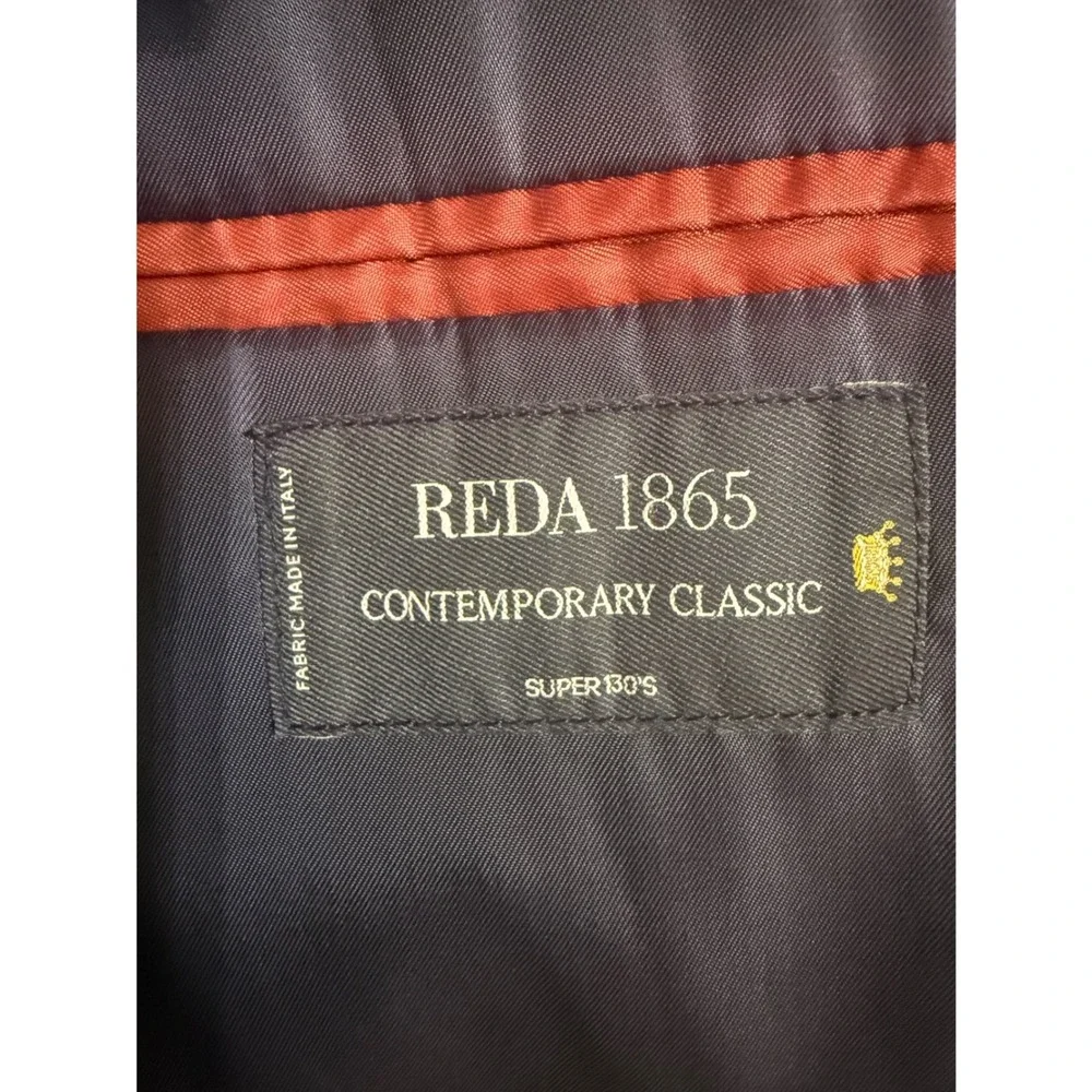 Cullwell & Sons Reda 1865 Navy Blue Super 130s Wool Blazer Sport Coat 42R